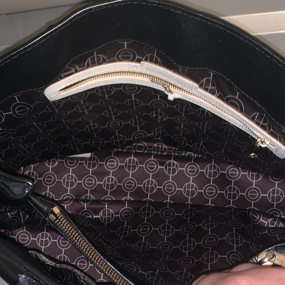 Henri Bendel Black Tote Bag with Gold Accent - Picture 12 of 16